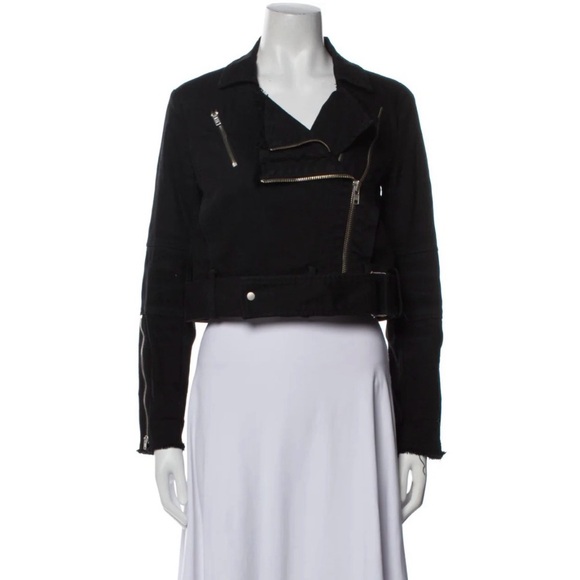 Helmut Lang Black Jean Jacket with Zipper Details - Picture 2 of 6